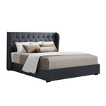 Artiss Bed Frame Queen Size Gas Lift Charcoal ISSA