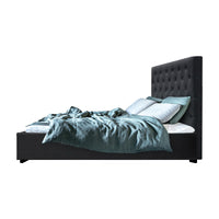 Artiss Bed Frame Double Size Gas Lift Charcoal VILA