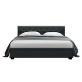 Artiss Bed Frame Queen Size Gas Lift Charcoal VILA