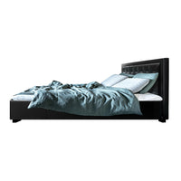 Artiss Bed Frame King Size Gas Lift Black TIYO