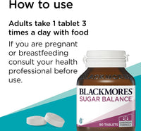 Blackmores Sugar Balance Sugar metabolism 90 tablets Adults Supplement