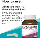 Blackmores Sugar Balance Sugar metabolism 90 tablets Adults Supplement