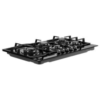 5 Burner Gas Cooktop 86cm Stove Hob Cooker Kitchen NG LPG Black Glass Devanti