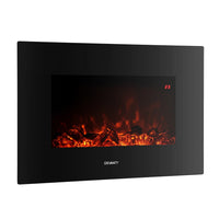 Devanti Electric Fireplace Fire Heater Wall Mounted 3D Flame Indoor 2000W Effect