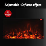 Devanti Electric Fireplace Fire Heater Wall Mounted 3D Flame Indoor 2000W Effect