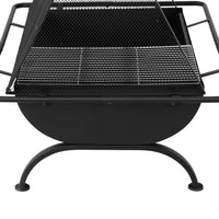 Grillz Fire Pit BBQ Grill Outdoor Fireplace Steel Mesh cover with 2 flip-up doors