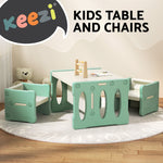 3 Piece Kids Table and Chairs Activity Study Desk Children Play Furniture Keezi