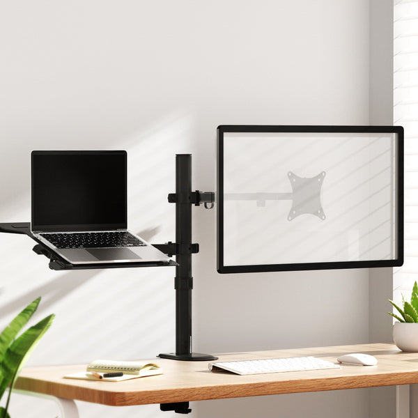 Artiss Monitor Arm Desk Mount Laptop Tray Detachable VESA plate