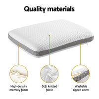 Giselle Memory Foam Pillow Breathable Air Mesh Gusset Panel Design