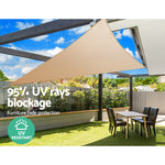 5x5x5m Shade Sail Rectangle 185GSM 95% Sand Shade Cloth Instahut 