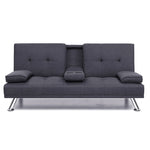 Artiss Sofa Bed 175CM Dark Grey Fabric