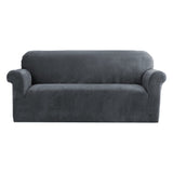 Artiss Sofa Cover Couch Covers 3 Seater Velvet Grey