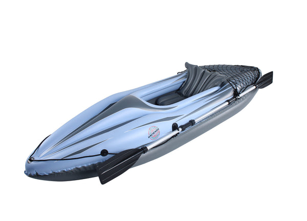 Inflatable Single Person Kayak, 100kgs Capacity with Cargo Net