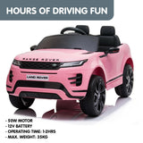 Kahuna Land Rover Licensed Kids Electric Ride On Car Remote Control - Pink