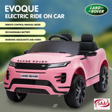 Kahuna Land Rover Licensed Kids Electric Ride On Car Remote Control - Pink