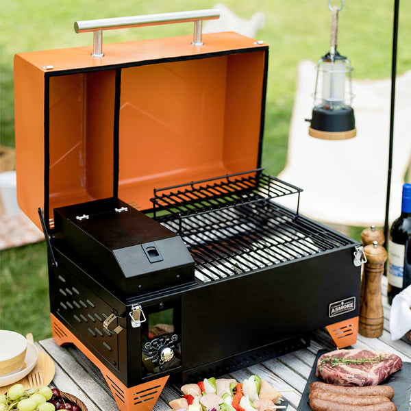 Asmoke AS350 Portable Wood Pellet Grill - Cyder Black