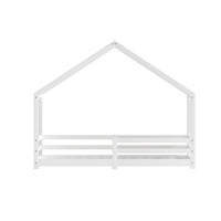 Artiss Bed Frame Wooden Kids Single House Frame White AMOS