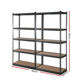 Giantz 2x1.8M Garage Shelving Warehouse Rack Pallet Racking Storage Charcoal