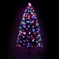 Jingle Jollys 1.2m Christmas Tree Optic Fibre LED Xmas tree Multi Colour