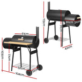 Grillz BBQ Grill Charcoal Smoker Portable Outdoor Kitchen Electric Rotisserie