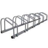 6 Bike Floor Parking Rack Instant Storage Stand Bicycle Cycling Portable Racks Silver