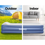 Bestway Air Bed Inflatable Camping Mattress Sleeping Mat Built-in Pump- Single Size