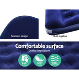 Bestway Single Size Inflatable Air Mattress Built-in foot pump Outdoor Camping 