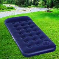 Bestway Single Size Inflatable Air Mattress Built-in foot pump Outdoor Camping 