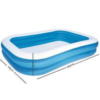 Bestway Inflatable Kids Above Ground Swimming Pool 262cm x 175cm