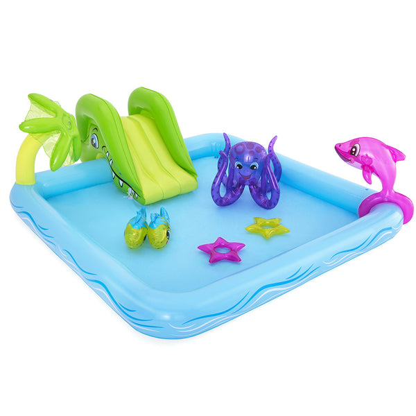 Bestway Inflatable Swimming Pool Kids Play Fantastic Aquarium Pool 239cm x 206cm