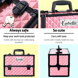 Makeup Case Makeup Organiser Beauty Cosmetic Case Aluminum Box Travel Pink