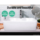 Cefito Bathroom Basin Ceramic Basins Sink Vanity Bowl Above Counter Rectangle White