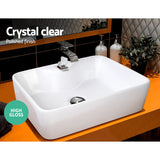 Cefito Bathroom Basin Ceramic Basins Sink Vanity Bowl Above Counter Rectangle White