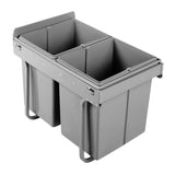 Twin Pull Out Bin Kitchen Double Dual Garbage Rubbish Concealed Waste Bin Basket