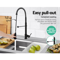 Pull Out Kitchen Tap Mixer Basin Taps Faucet Vanity Sink Swivel Brass WELS Black