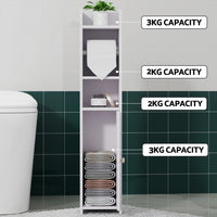 Artiss Bathroom Cabinet Toilet Roll Holder Tissue Organizer 3 Tier Floor Cabinet