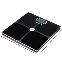 Everfit Bathroom Scales Digital Weighing Scale 180KG Electronic Monitor Tracker