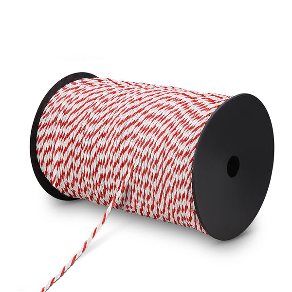 500m 4mm Stainless Steel Electric Fence Rope Polywire Poly Tape Farming Fencing - Catching Deals