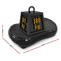 Everfit Vibration Machine Plate Platform Body Shaper Home Gym Fitness Black - Catching Deals