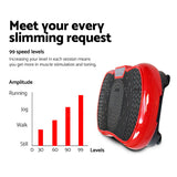 Everfit Vibration Machine Plate Platform Body Shaper Home Gym Fitness Red - Catching Deals