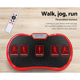 Everfit Vibration Machine Plate Platform Body Shaper Home Gym Fitness Red - Catching Deals