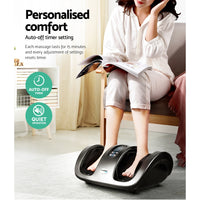 Livemor Foot Massager Shiatsu Ankle Kneading Rolling Massagers Machine Grey