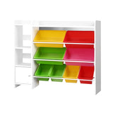 Keezi 8 Bins Kids Toy Box Storage Organiser Rack Bookshelf Drawer Cabinet - Catching Deals