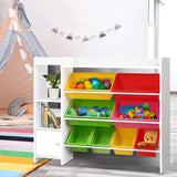 Keezi 8 Bins Kids Toy Box Storage Organiser Rack Bookshelf Drawer Cabinet - Catching Deals