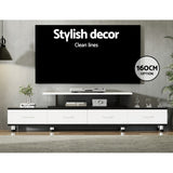 Artiss TV Cabinet Entertainment Unit Stand Wooden 160CM To 220CM Storage Drawers Black White