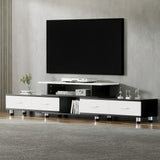 Artiss TV Cabinet Entertainment Unit Stand Wooden 160CM To 220CM Storage Drawers Black White