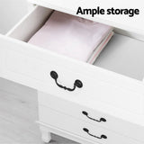 Chest of Drawers Dresser Table Lowboy Storage Cabinet White Bedroom Living Room - Catching Deals