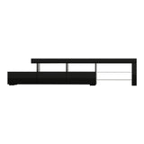 Artiss Entertainment Unit TV Cabinet LED RGB 215cm Black 3 Storage Drawers Caya