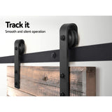 Cefito Sliding Barn Door Hardware Track Set 1.83m Roller Slide Office Bedroom - Catching Deals