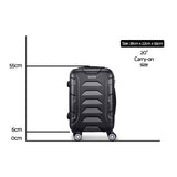 Wanderlite 20" Luggage Travel Suitcase Set Trolley Hard Case Strap Lightweight